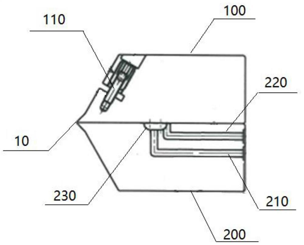 Slit coating die head