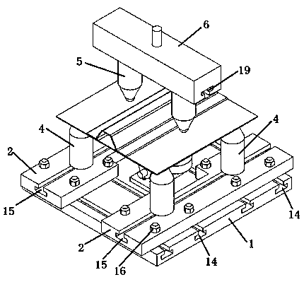 Device for testing debonding strength between stringer and skin