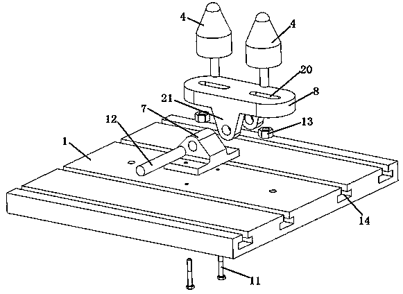 Device for testing debonding strength between stringer and skin