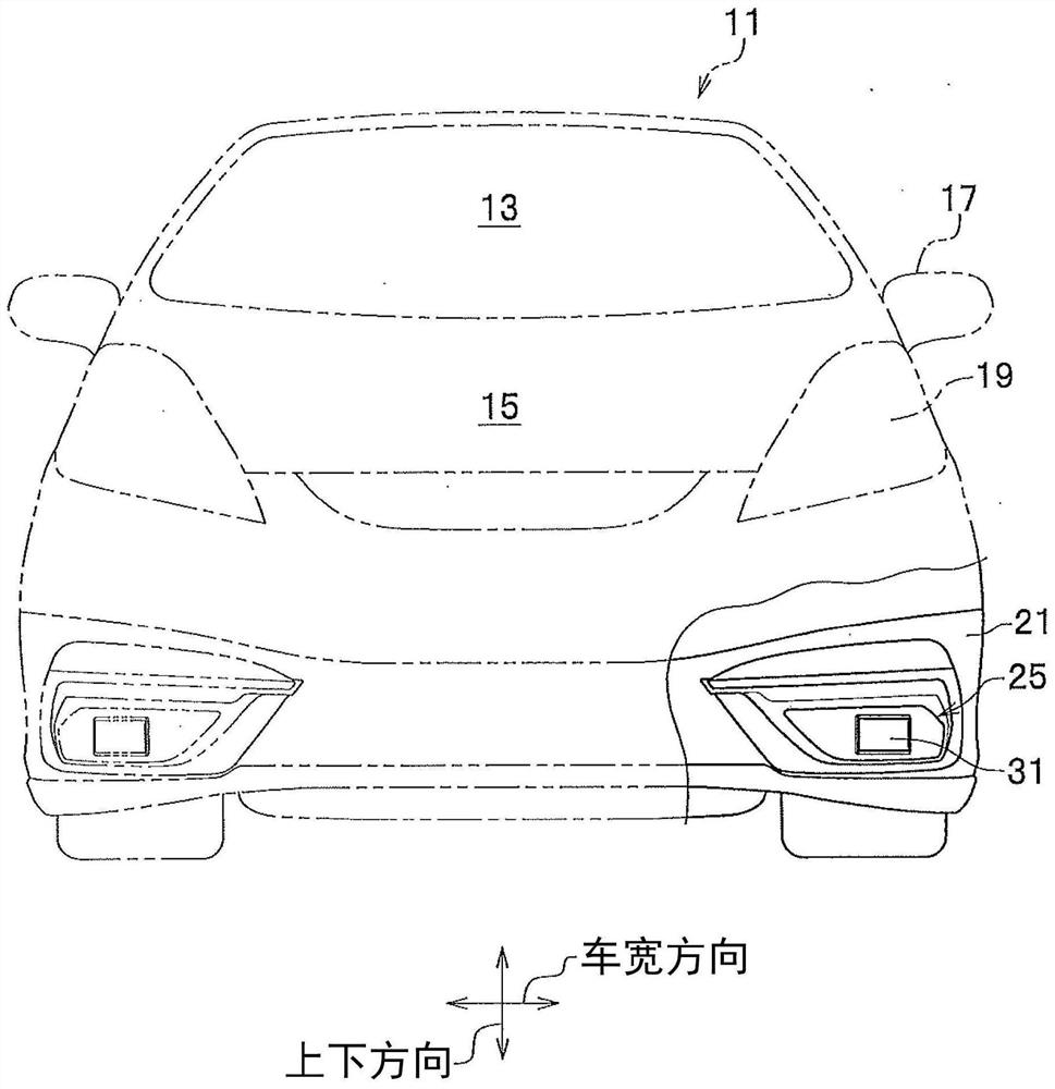 External sensor attachment portion structure