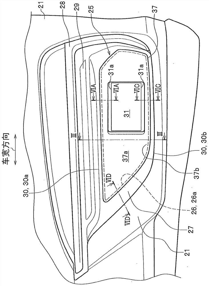 External sensor attachment portion structure