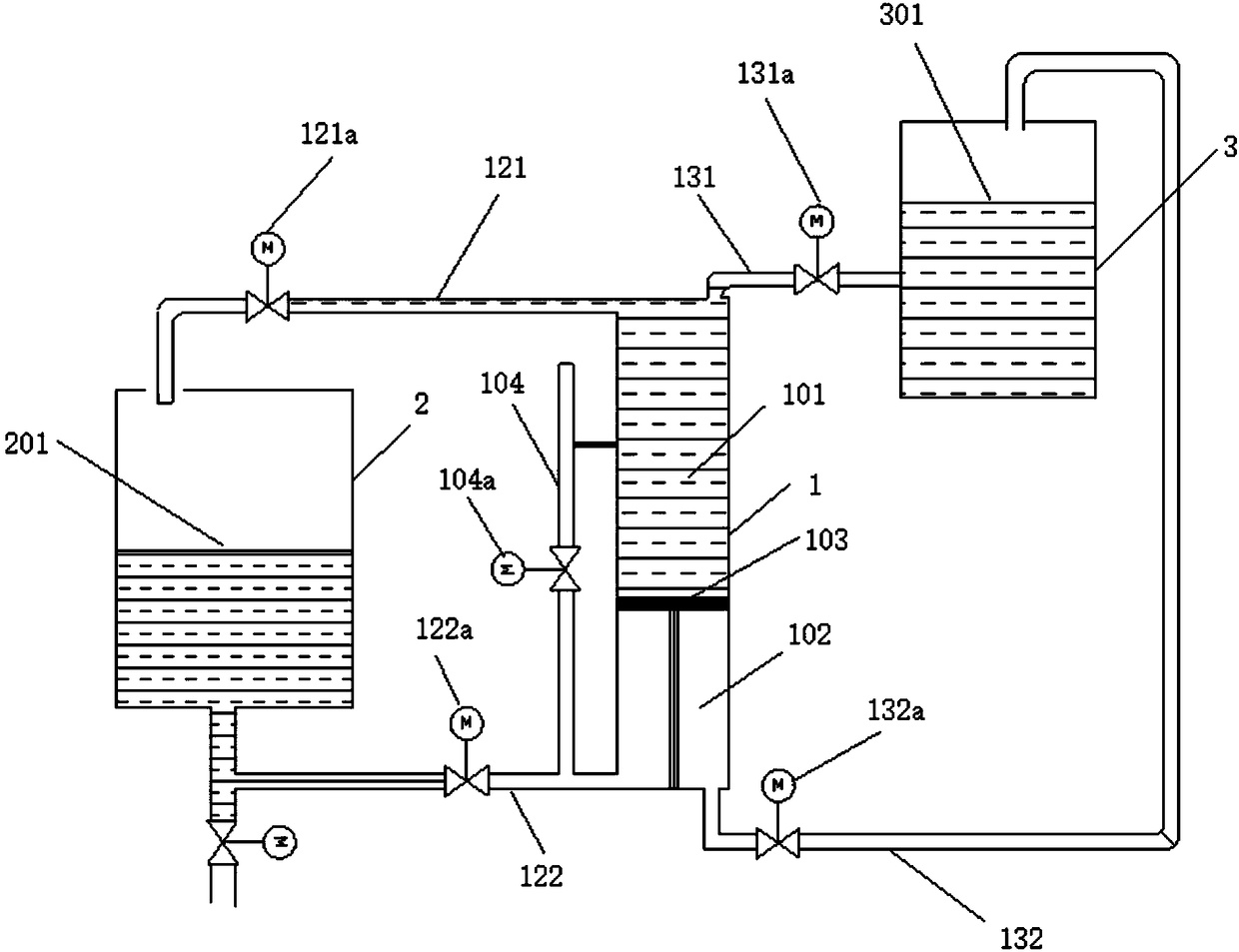 Liquid weighing device