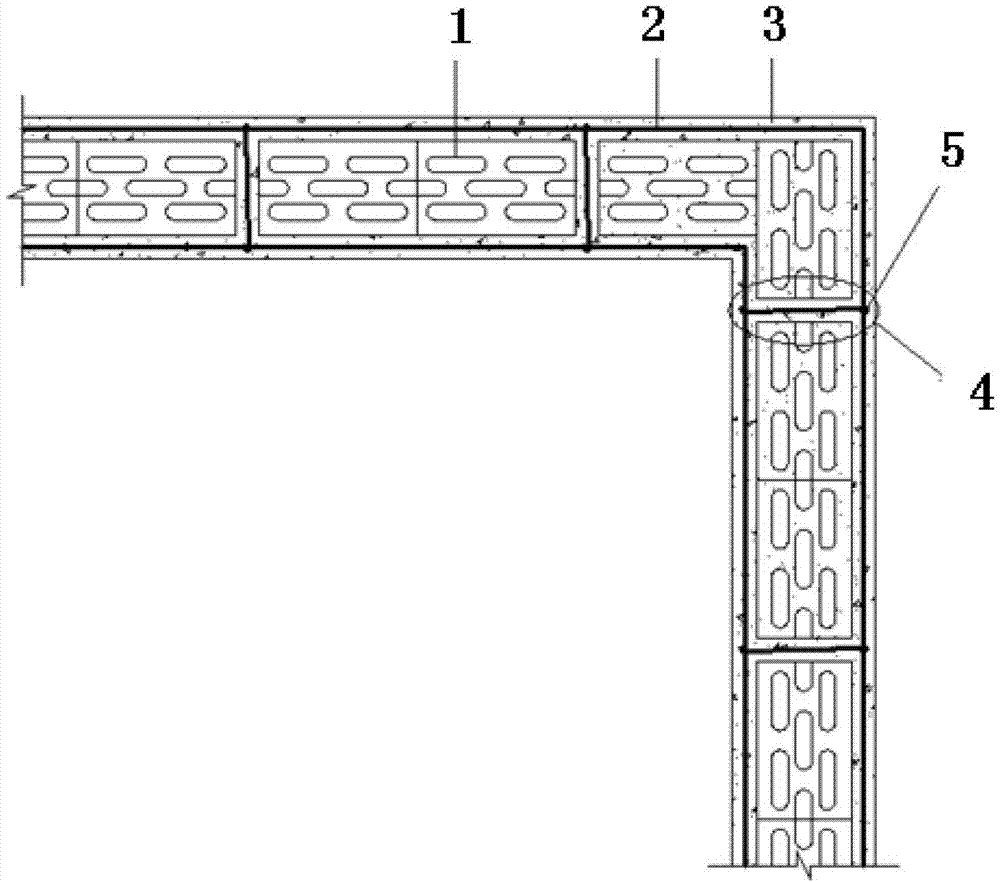 Energy-saving wall with connecting keys and recycled concrete wall panels holding insulation block masonry, and manufacturing method of energy-saving wall