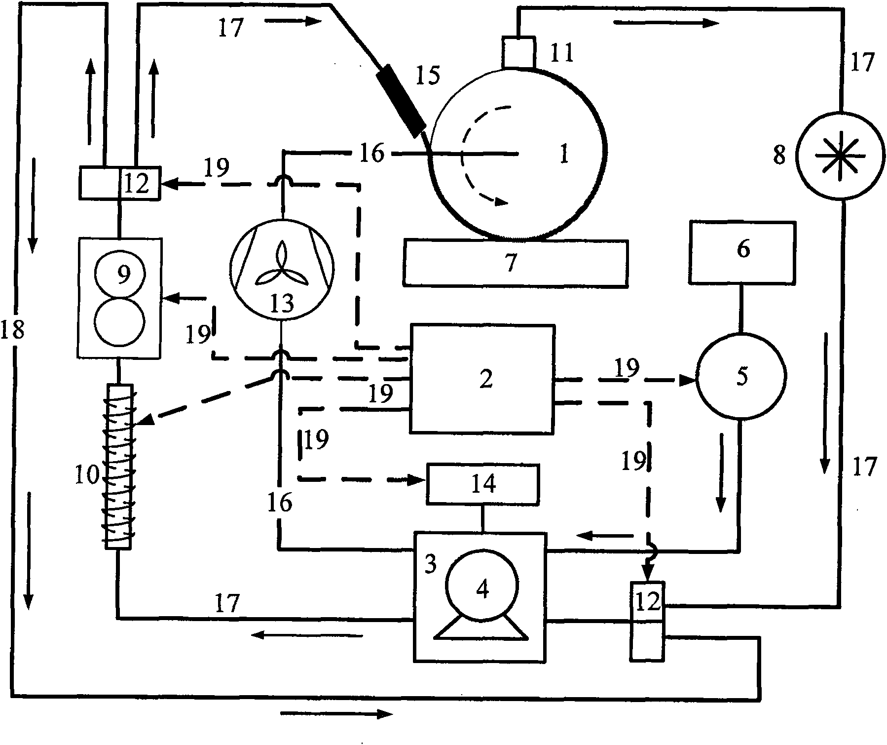 Magnetorheological polishing solution circulating device capable of stabilizing polishing solution performance for a long time