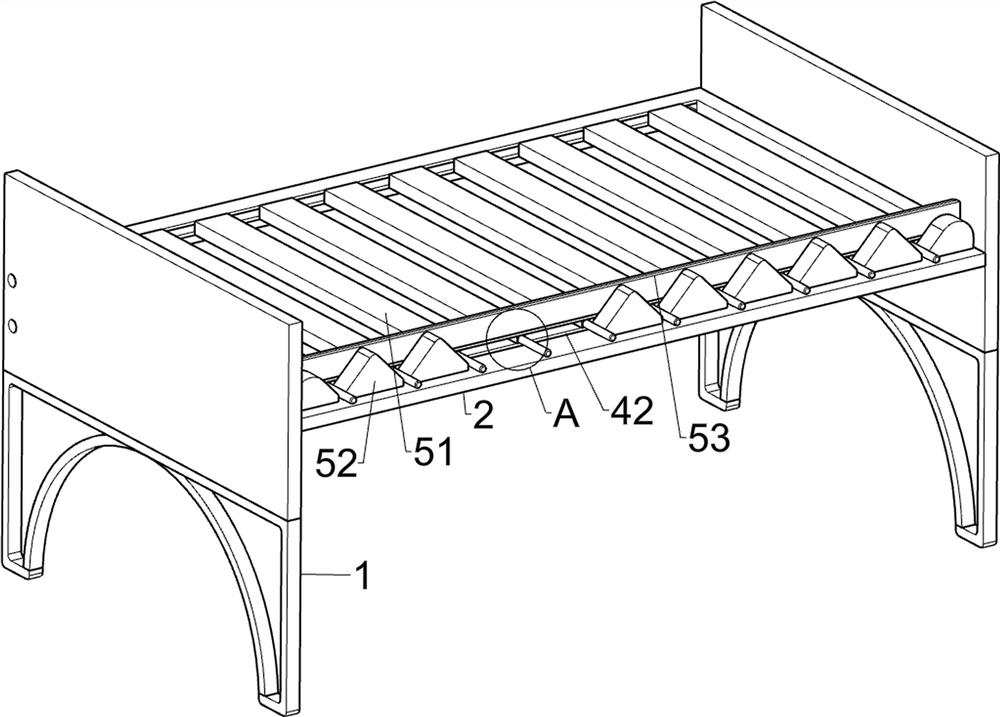 A kind of bed which is convenient for patient to turn over