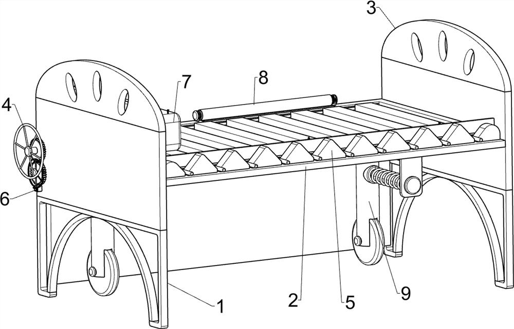 A kind of bed which is convenient for patient to turn over