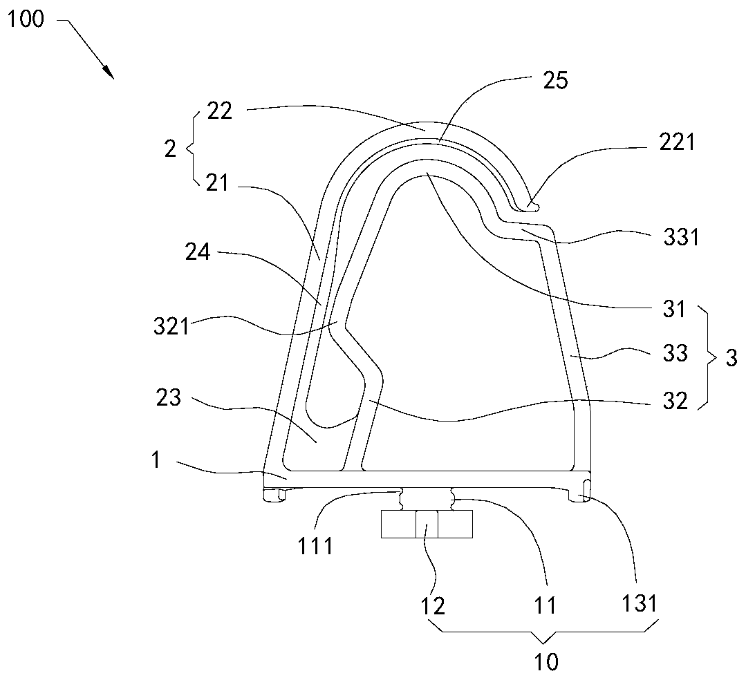 Antenna and its elastic support