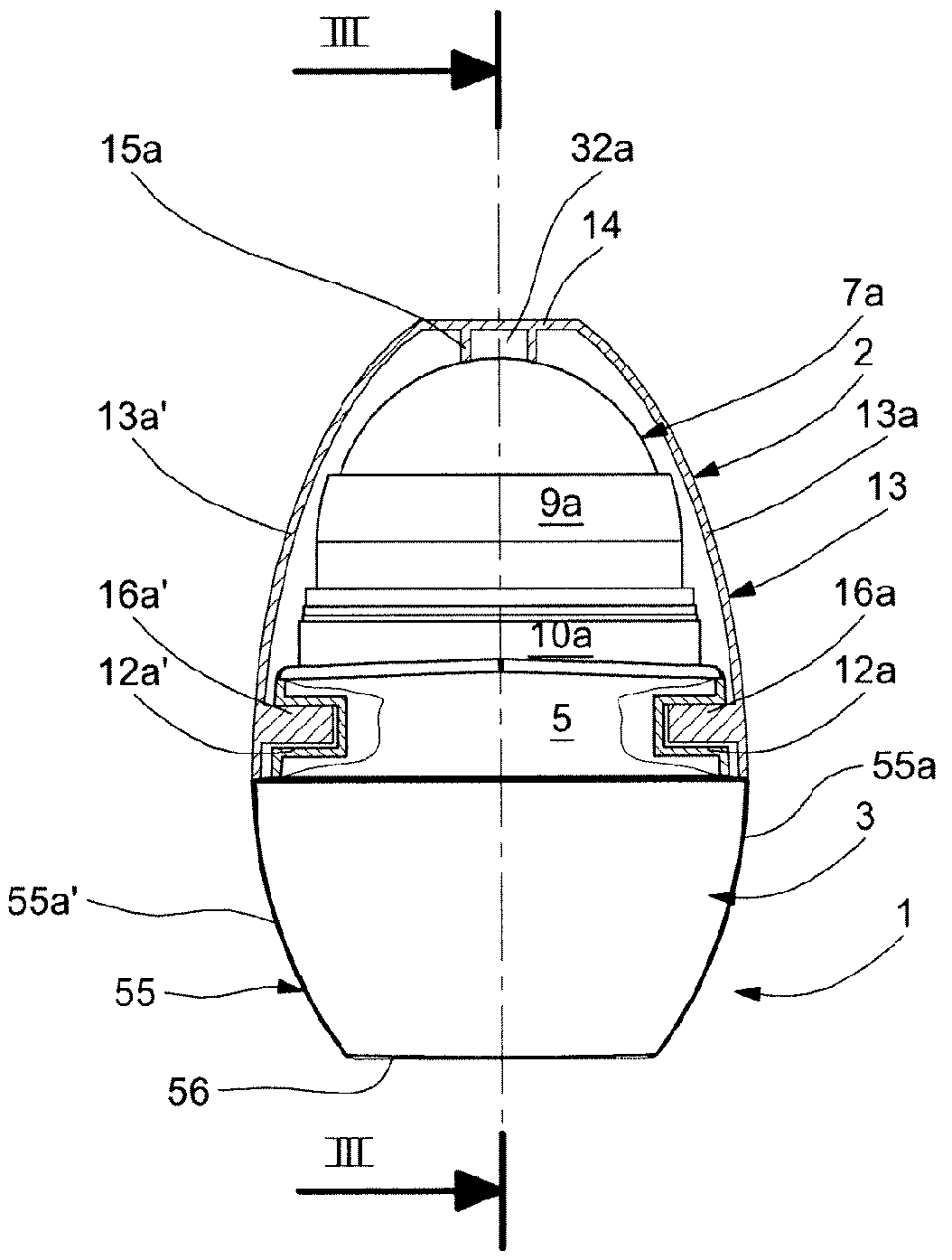 Device for packaging and applying a cosmetic or care product