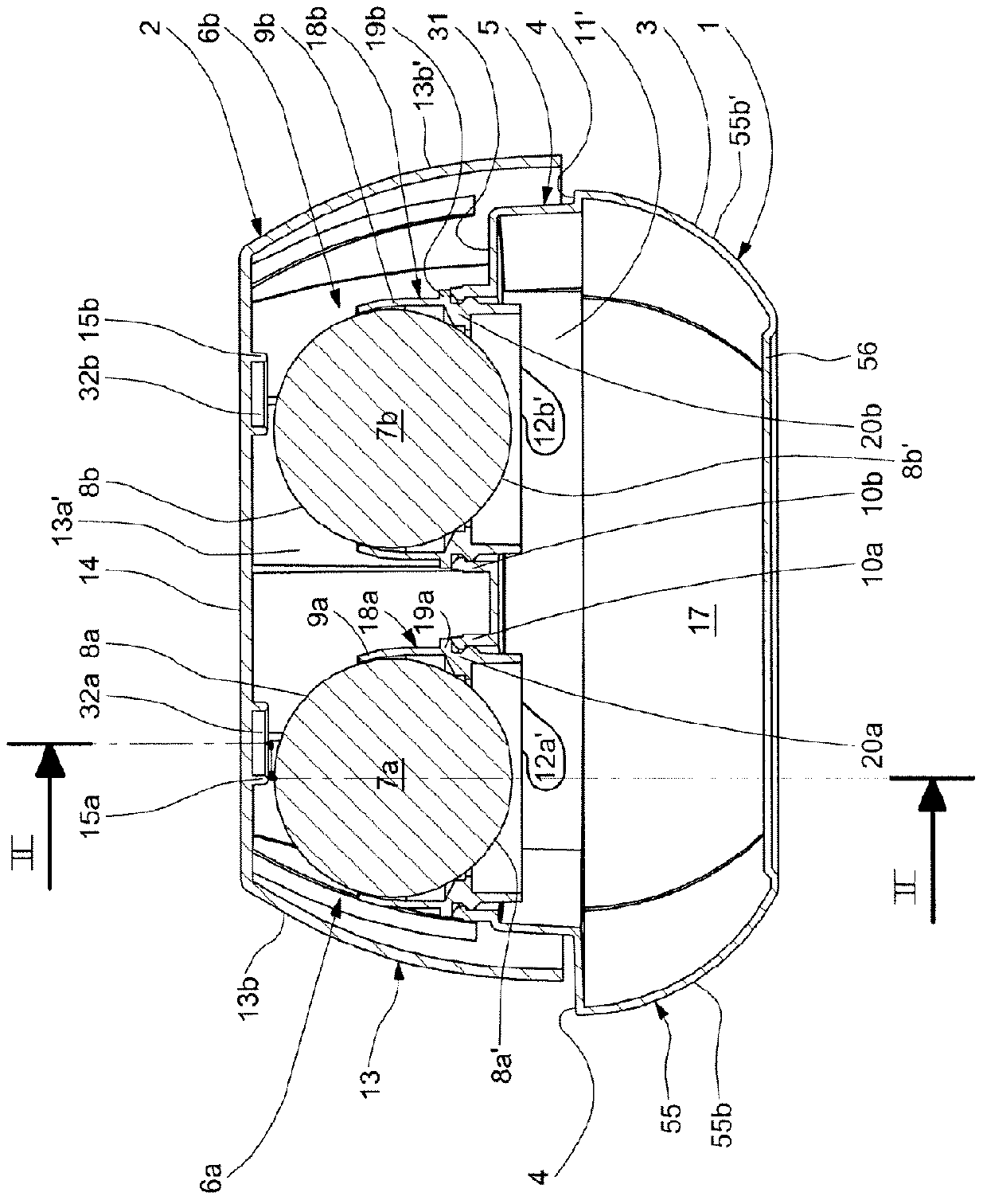 Device for packaging and applying a cosmetic or care product