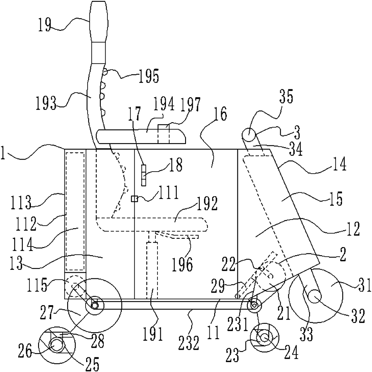 Sports car for cerebral hemorrhage lower limb rehabilitation and means of transportation