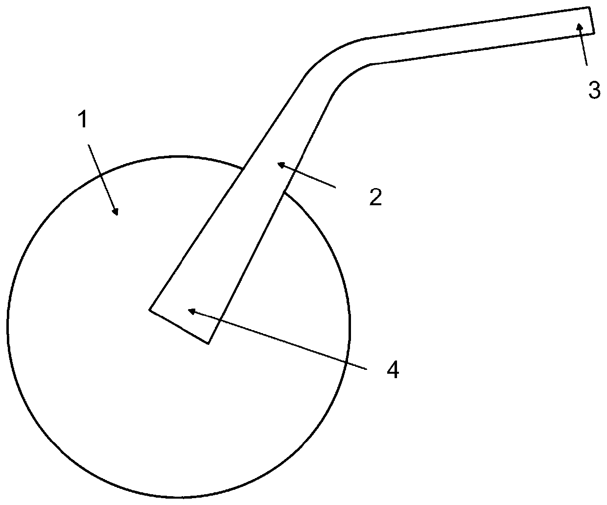 Inclined penetrating type two-stroke diesel engine pipe joint suitable for ship