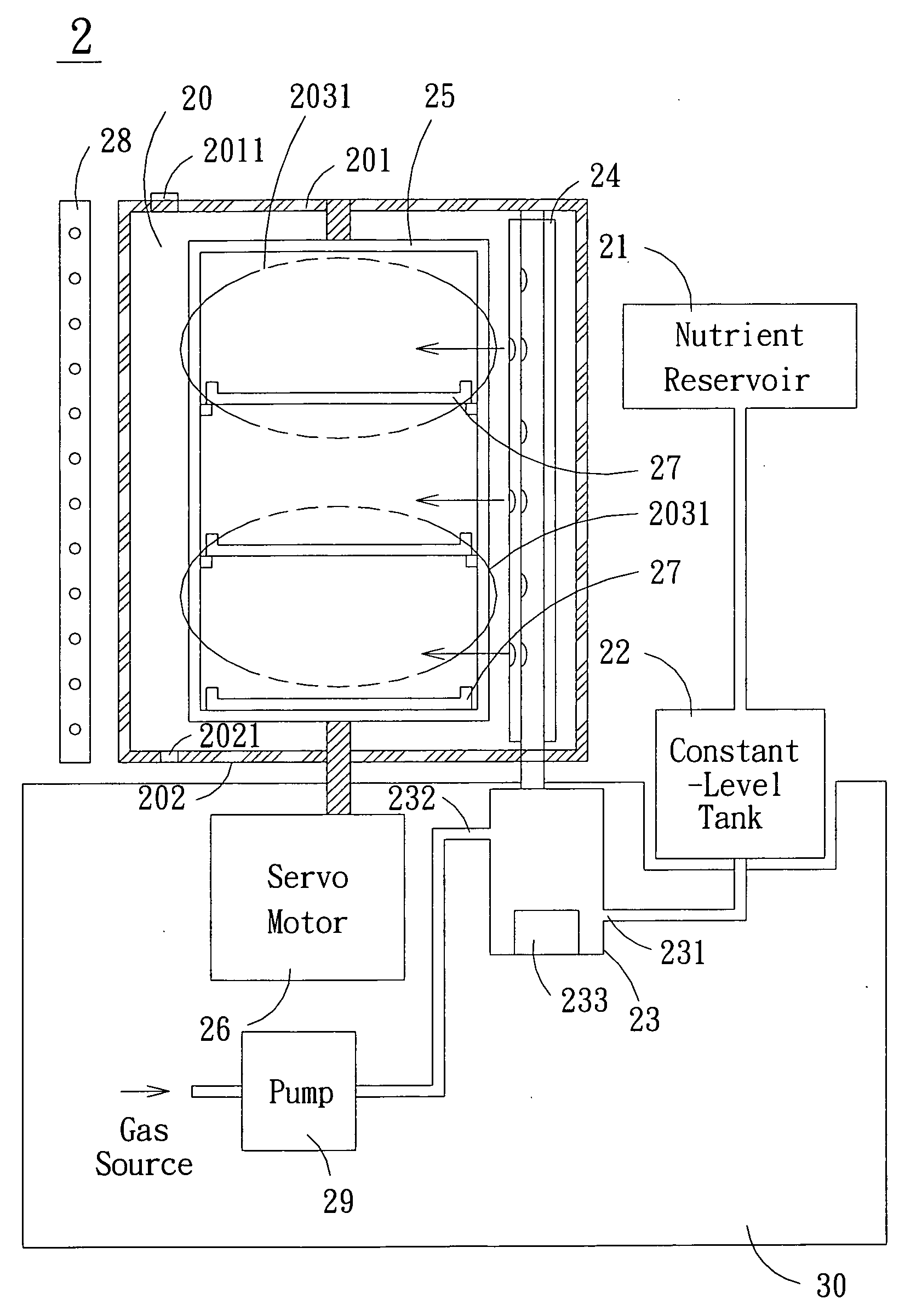 Bioreactor for growing fungus, plant cell, tissue, organ, hairy roots and plantlet