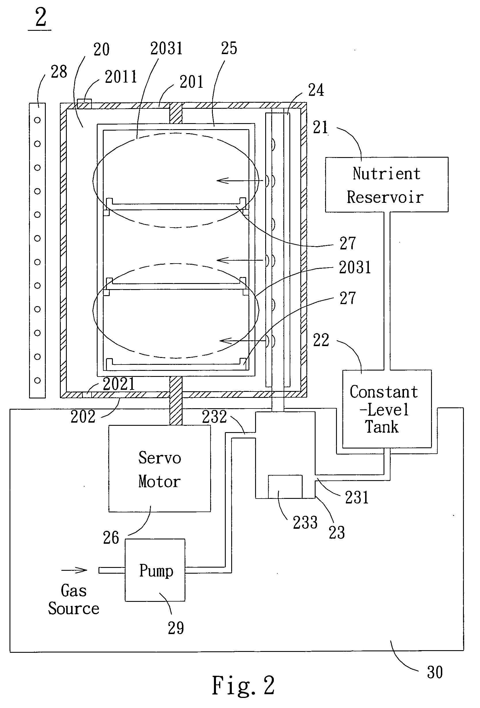 Bioreactor for growing fungus, plant cell, tissue, organ, hairy roots and plantlet