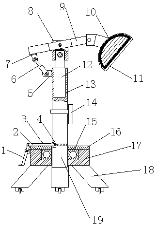 Medical electric baking lamp support device