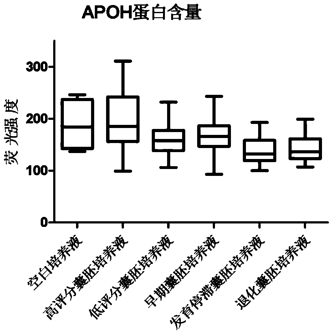 Method of judging quality of blastocyst by using protein chip