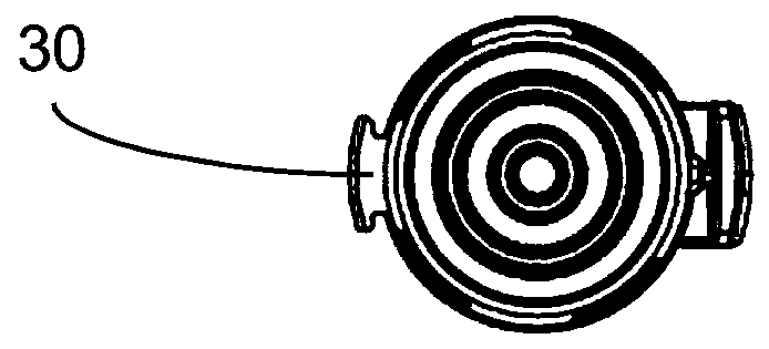 Housing element for a medicament delivery device, an auxiliary unit for attachment to the housing element, and a medicament delivery device comprising the housing element