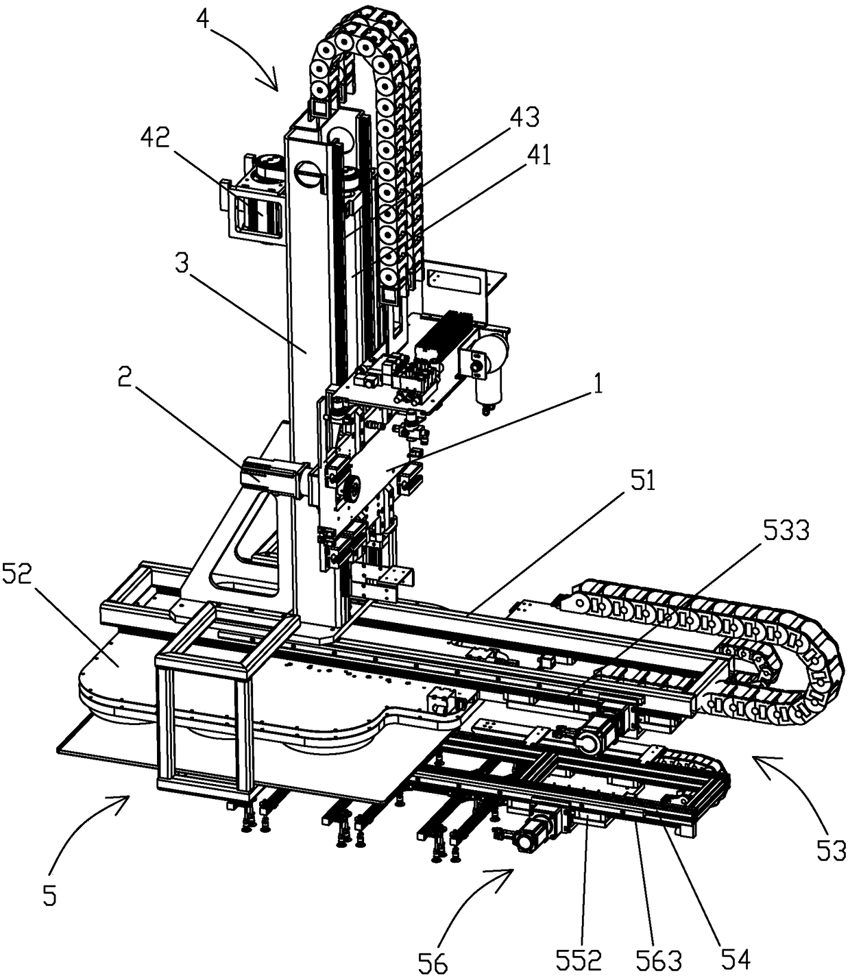 Full-automatic feeding and discharging intelligent manipulator for paper model