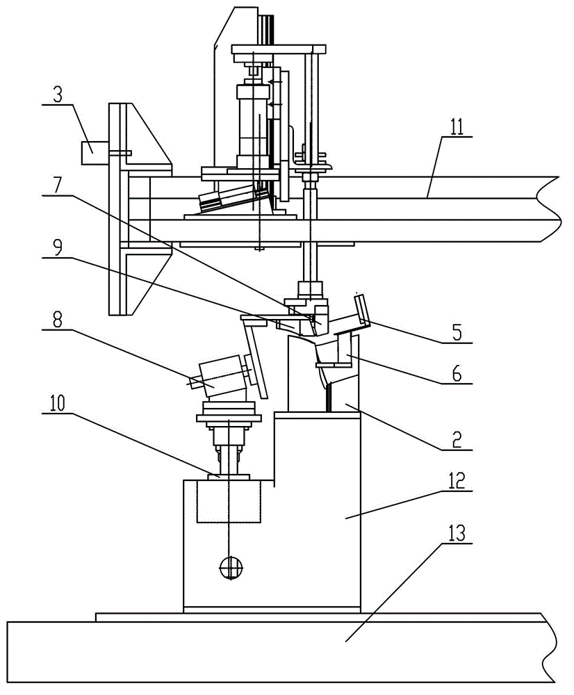 Automobile roof frontier flanging machine