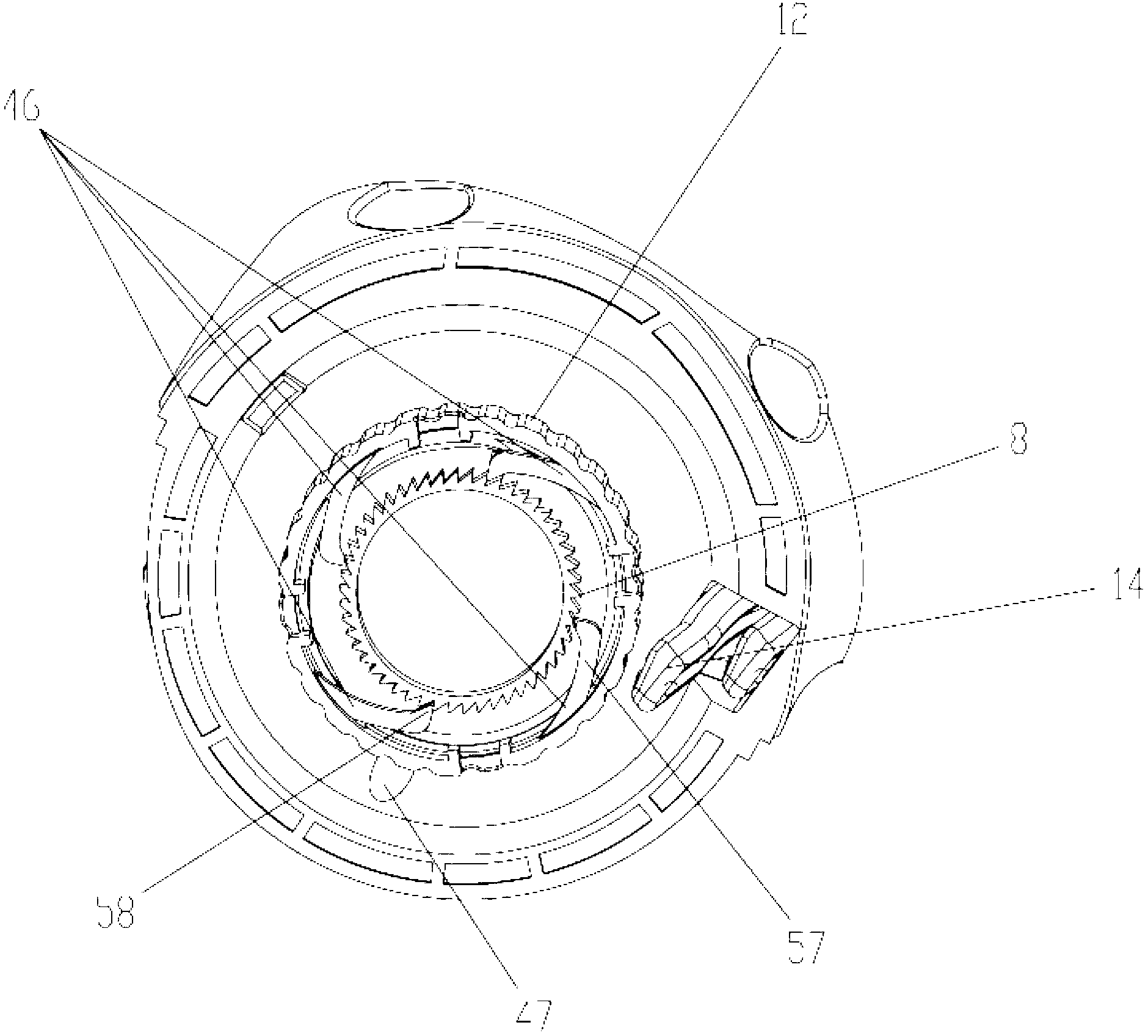 Fall off prevention rotating mechanism