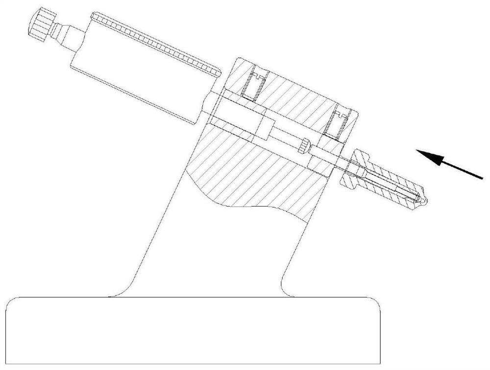 Device for detecting sealing seat surface angle of needle valve body