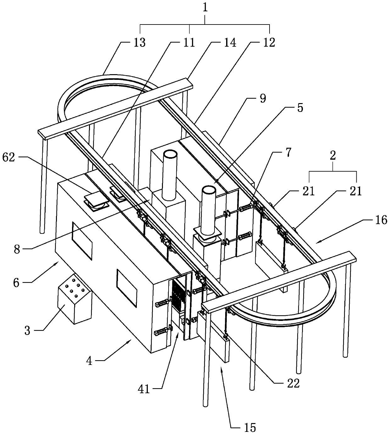 Painting circulating line used for civil air defense door