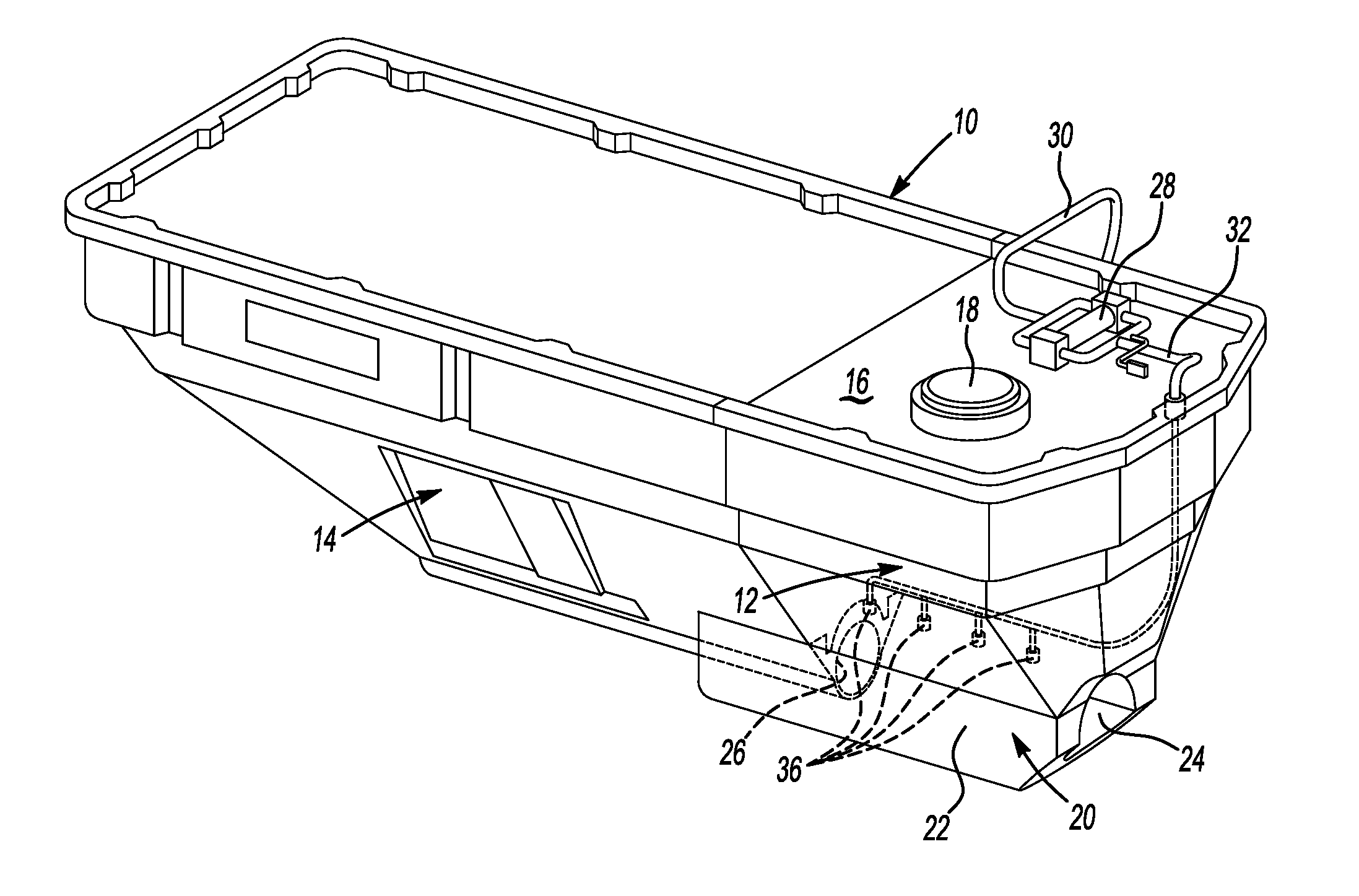 Material spreader with integrated wetting system