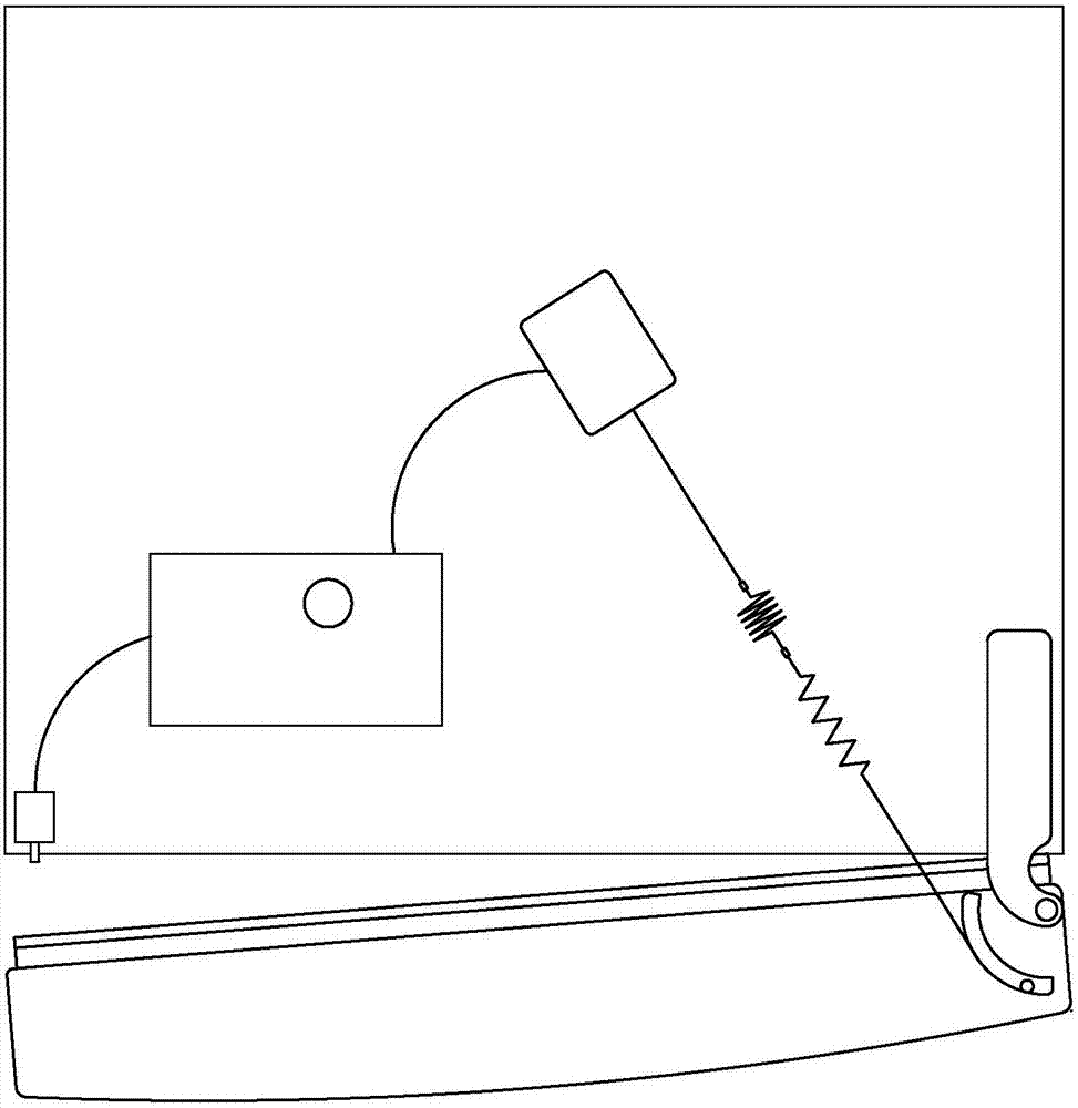 Automatic door closing device for refrigerator