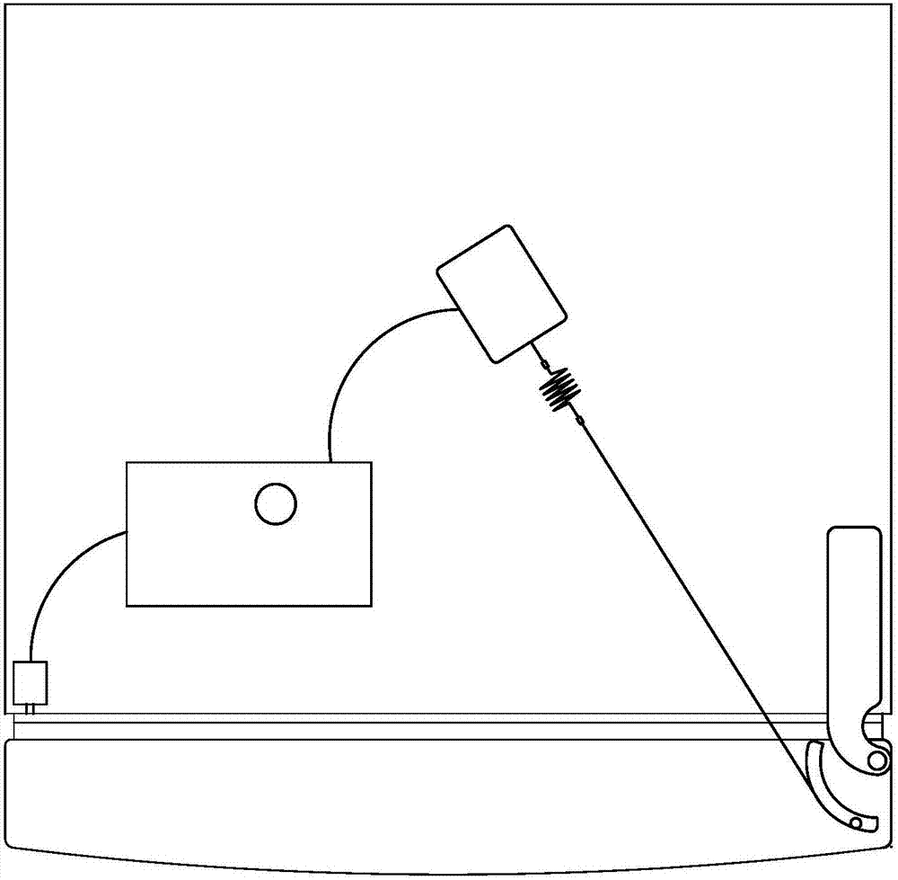 Automatic door closing device for refrigerator