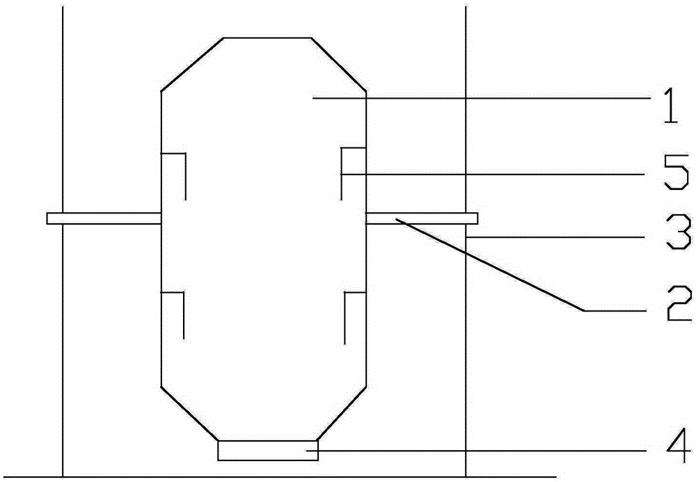 Material turning-over device for calcium carbonate