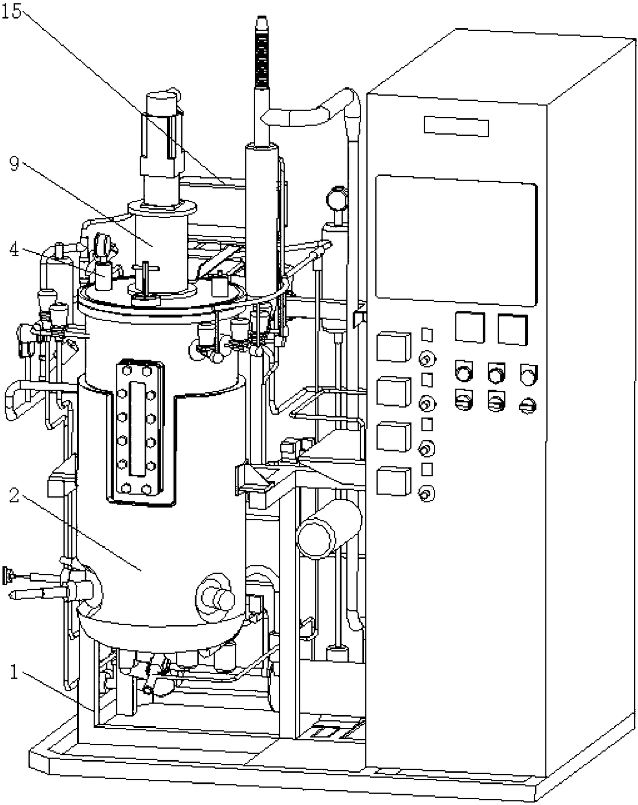 Feed strain fermentation tank with balancing and stirring devices