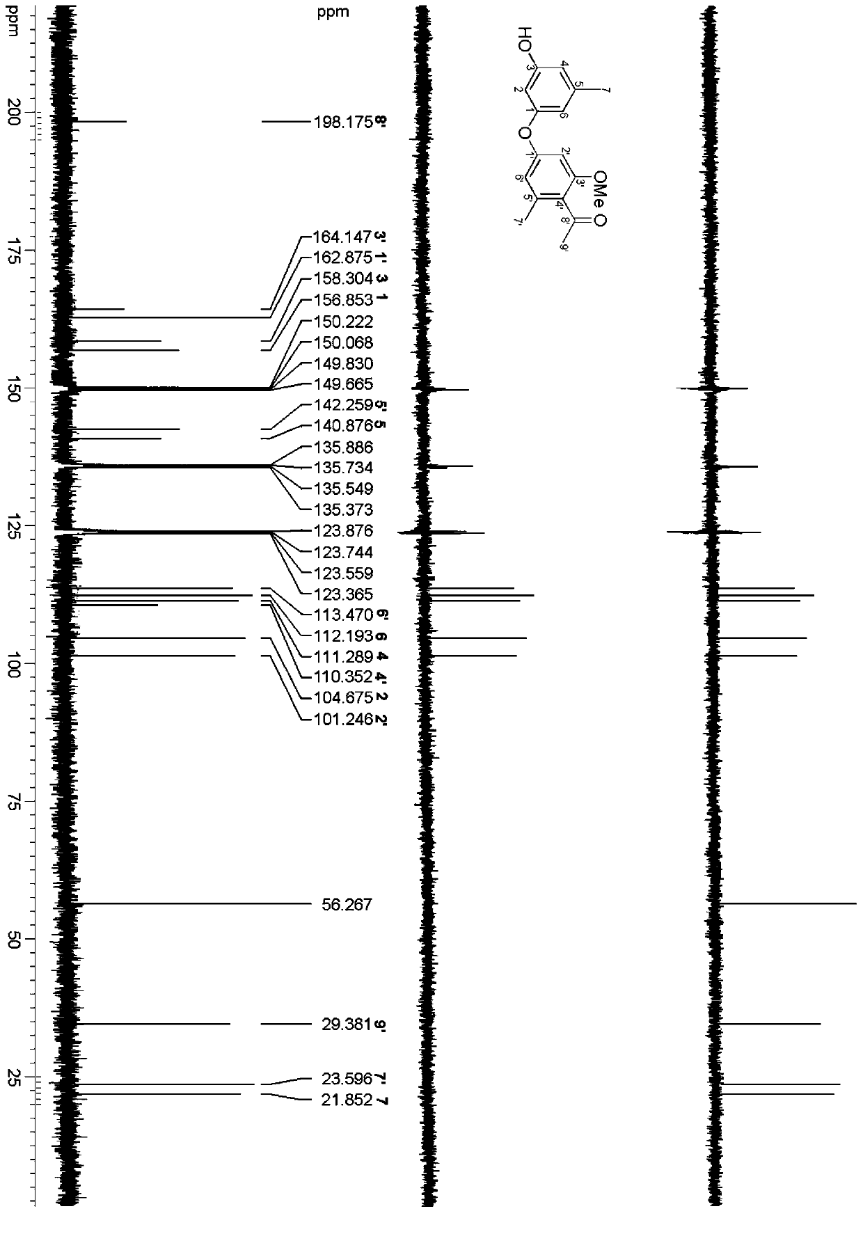 A diphenyl ether compound with antibacterial activity in honeysuckle and its preparation method and application