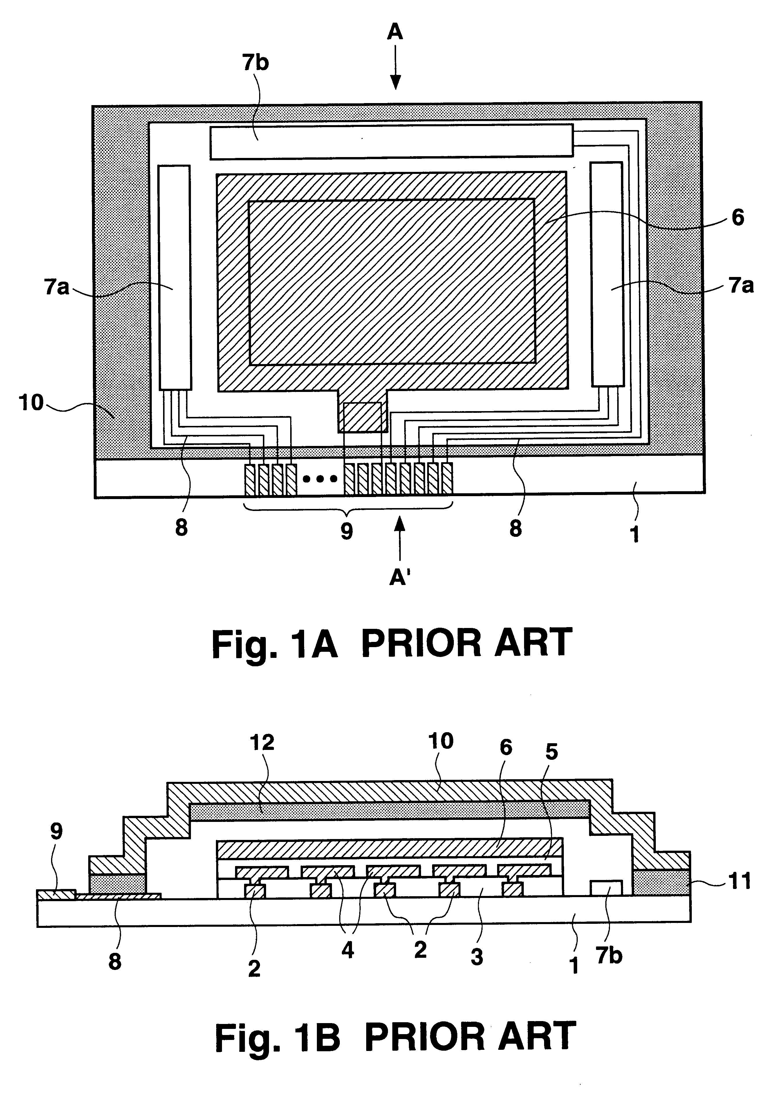 Sealing structure for display device