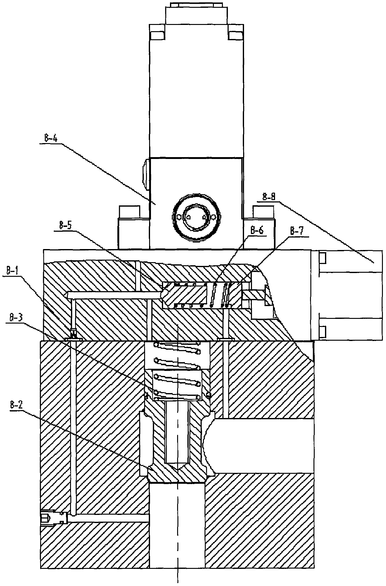 Hydraulic pressure testing system of high-pressure hydraulic pump and testing method