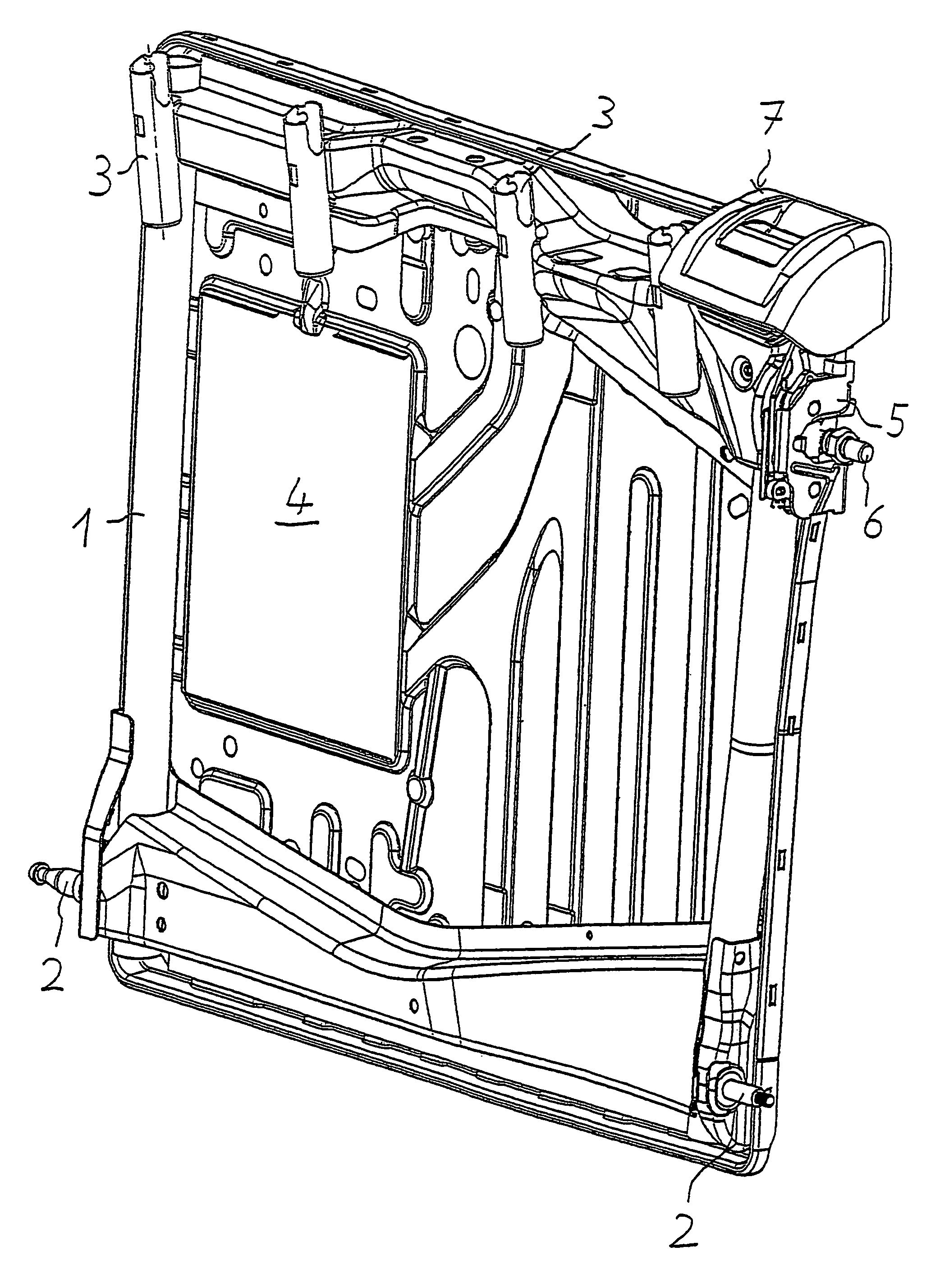 Release device for a rear seat backrest component part of a vehicle