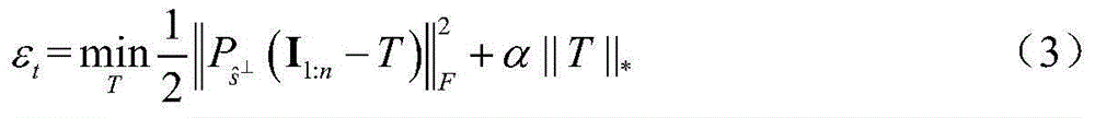 A moving target tracking method based on a matrix low-rank representation theory