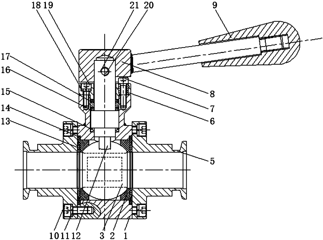 GU-25KF type manual high vacuum ball valve