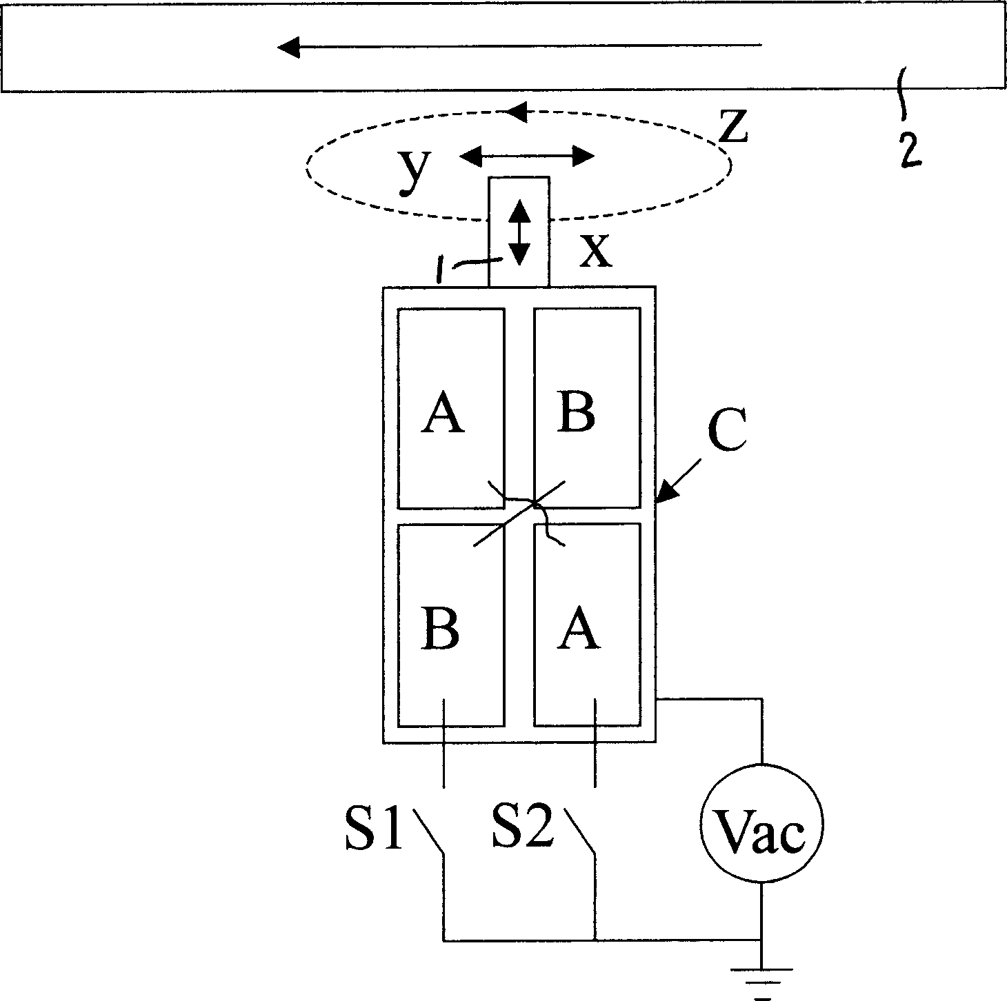 Double-vibrating mode driving piezoelectric ceramic ultrasound wave electric machine small wave differential controlling method