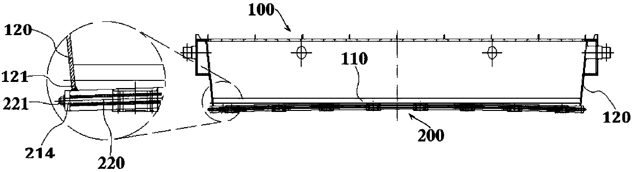 A tundish with controlled deflection deformation