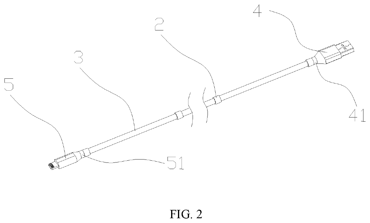 Data line convenient for storage