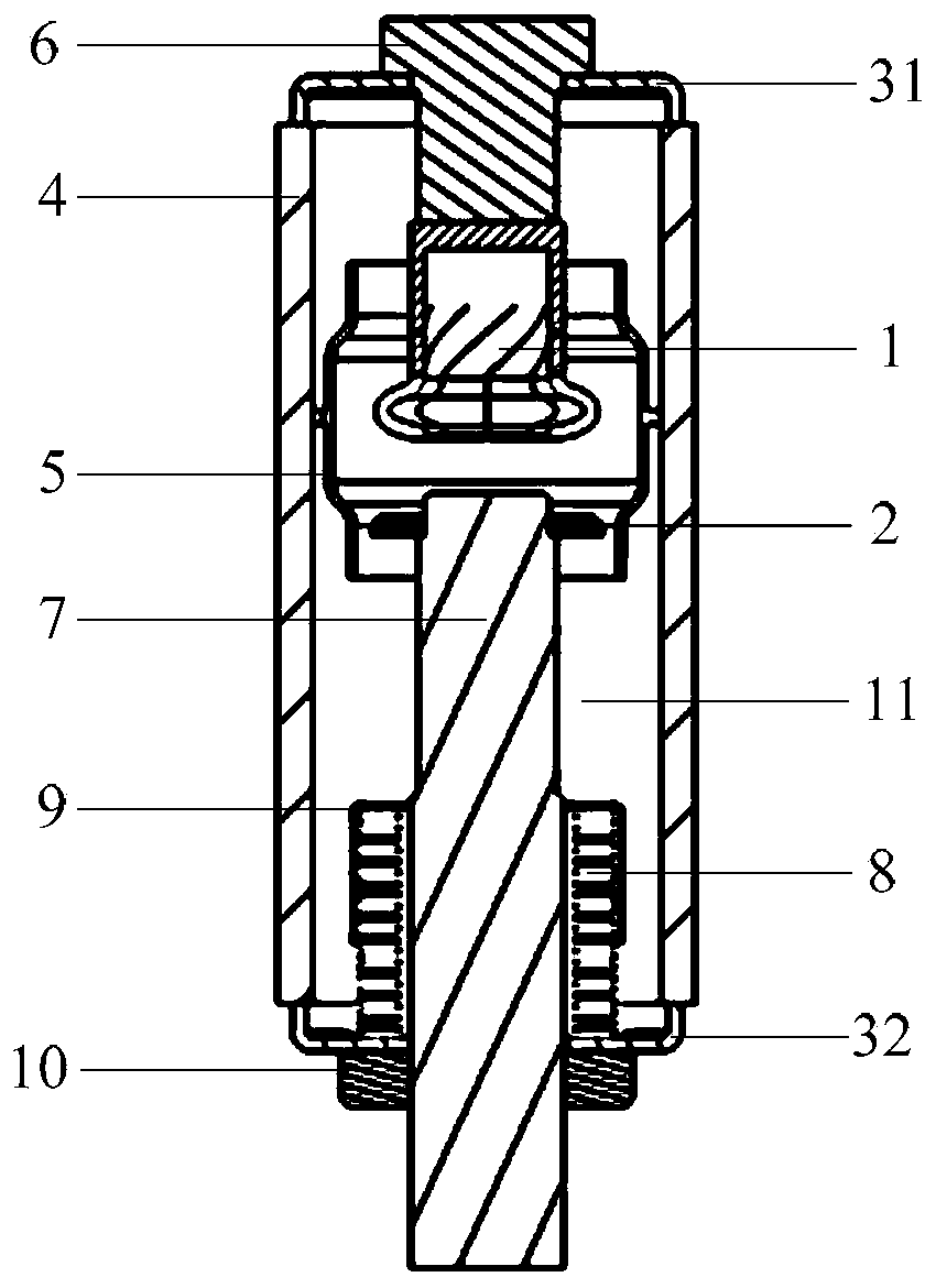 Contact device of vacuum interrupter and vacuum interrupter