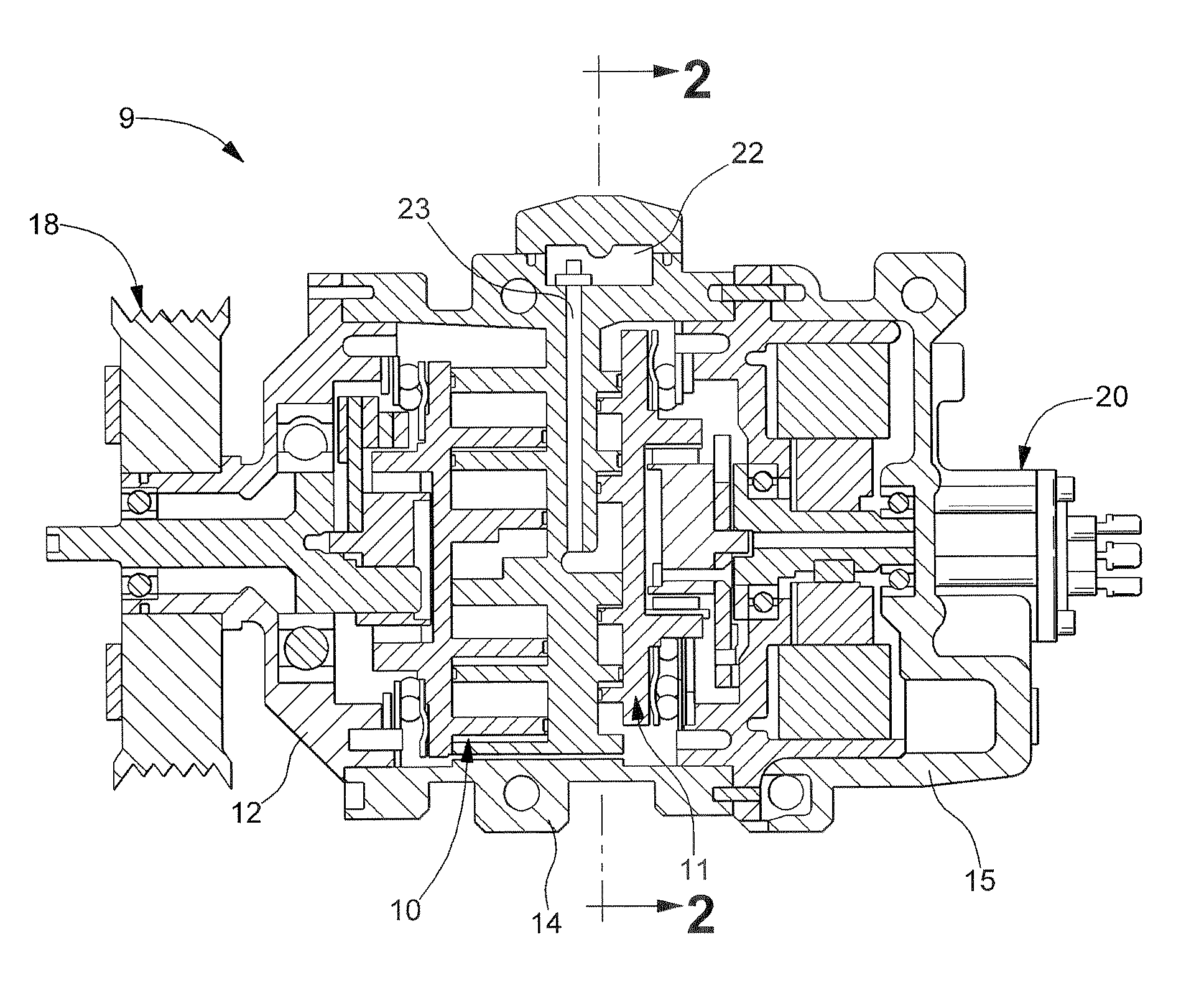 Fluid separator for a compressor