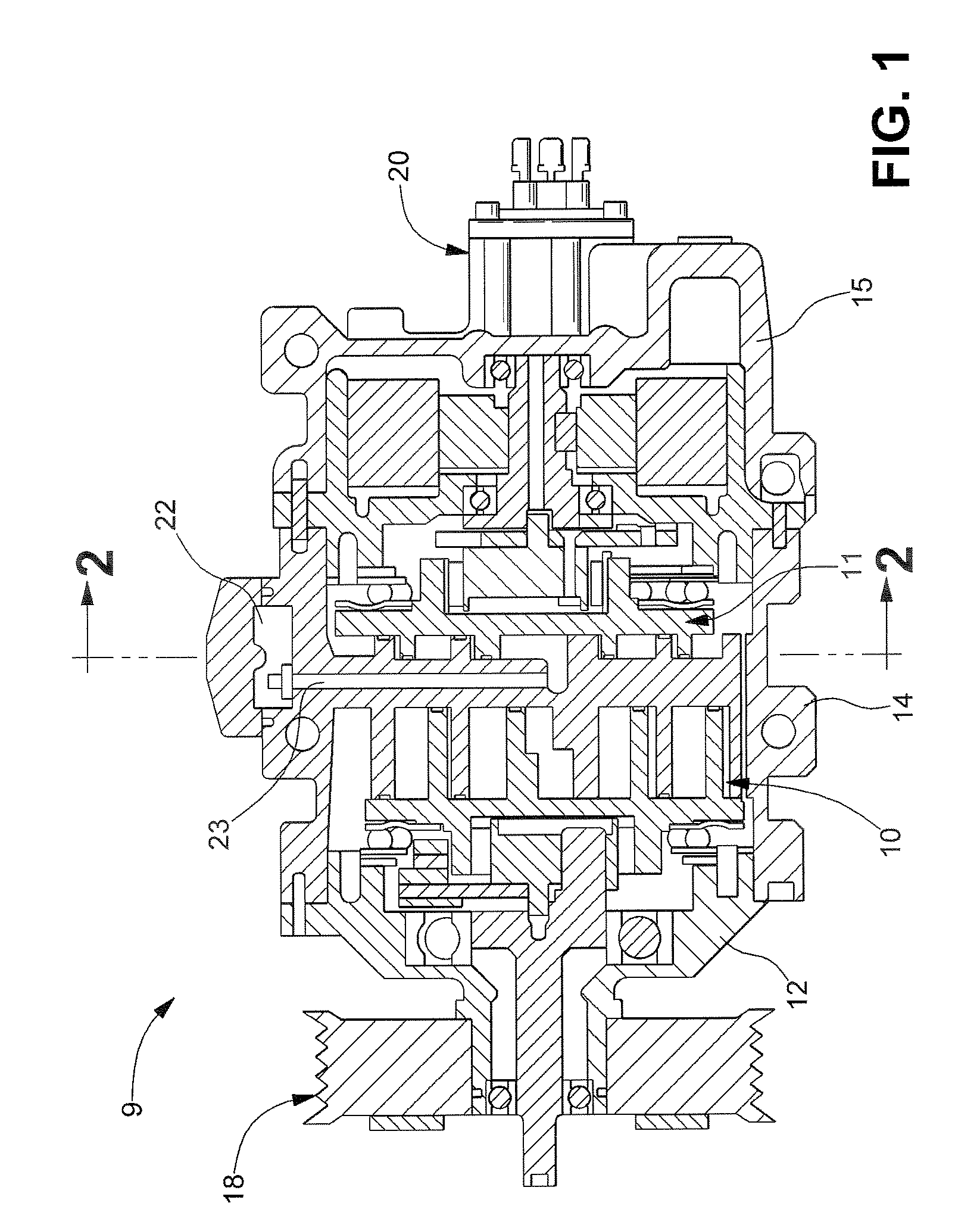 Fluid separator for a compressor