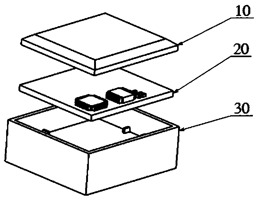 Battery control unit potting structure and packaging method