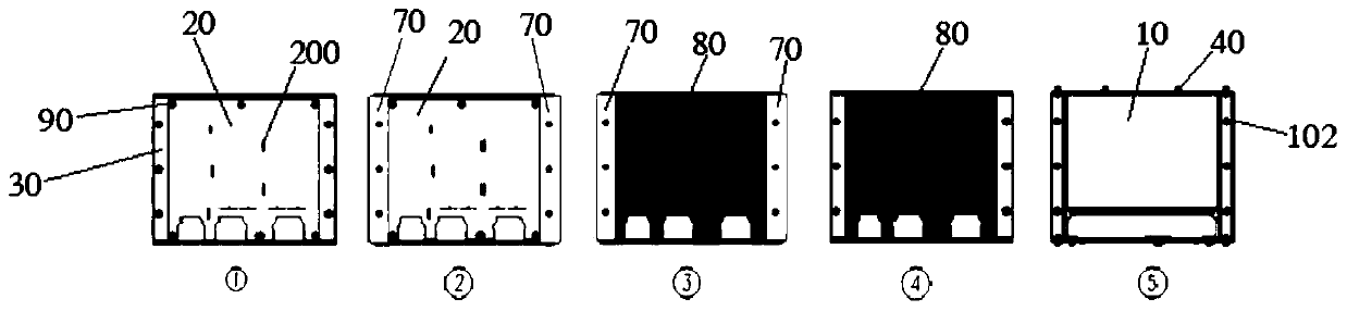 Battery control unit potting structure and packaging method