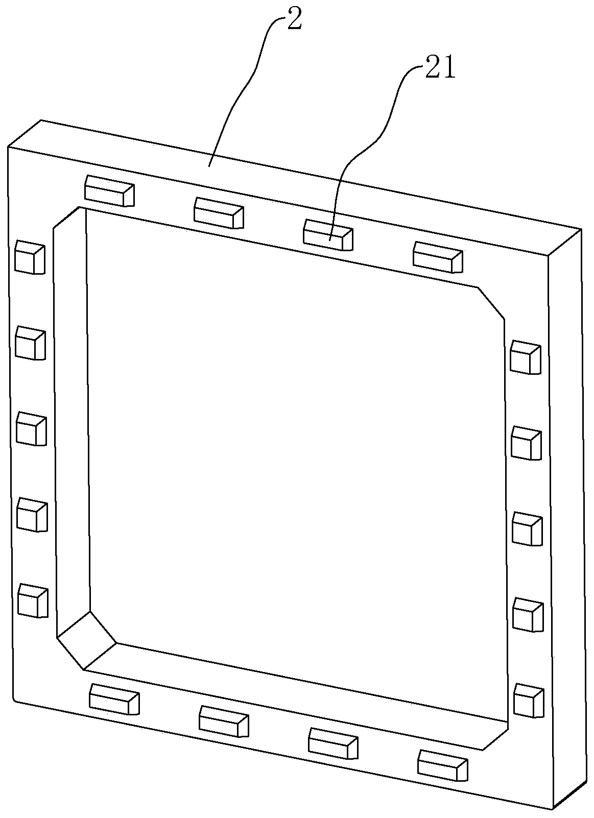 Prefabricated mould for pipe gallery and construction method for pipe gallery