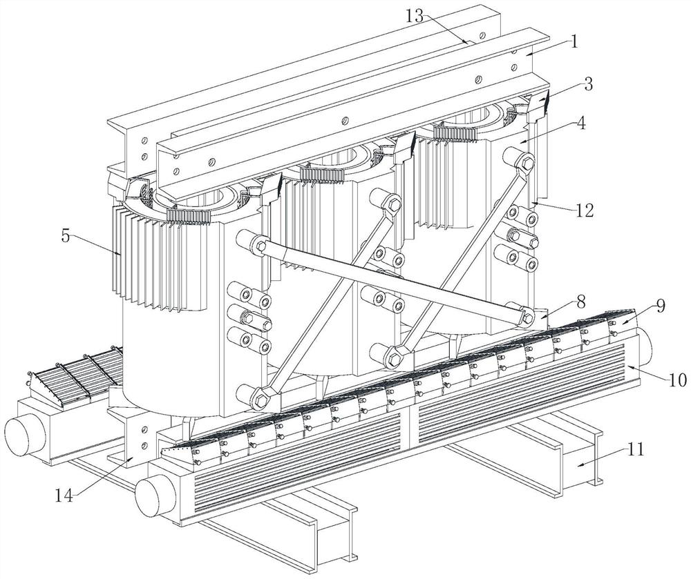 Dry-type transformer with improved heat dissipation