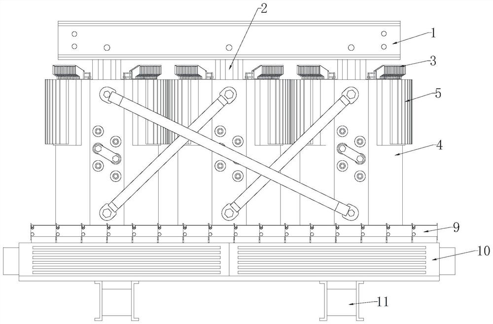 Dry-type transformer with improved heat dissipation