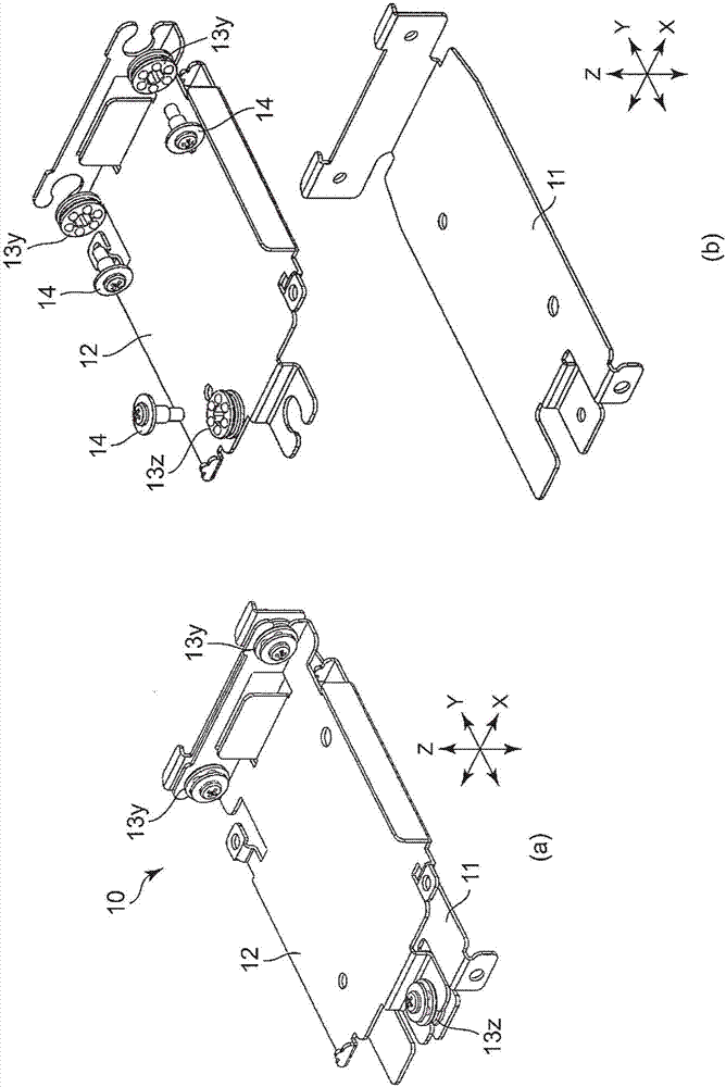 HDD holding device, HDD unit, and information processing device