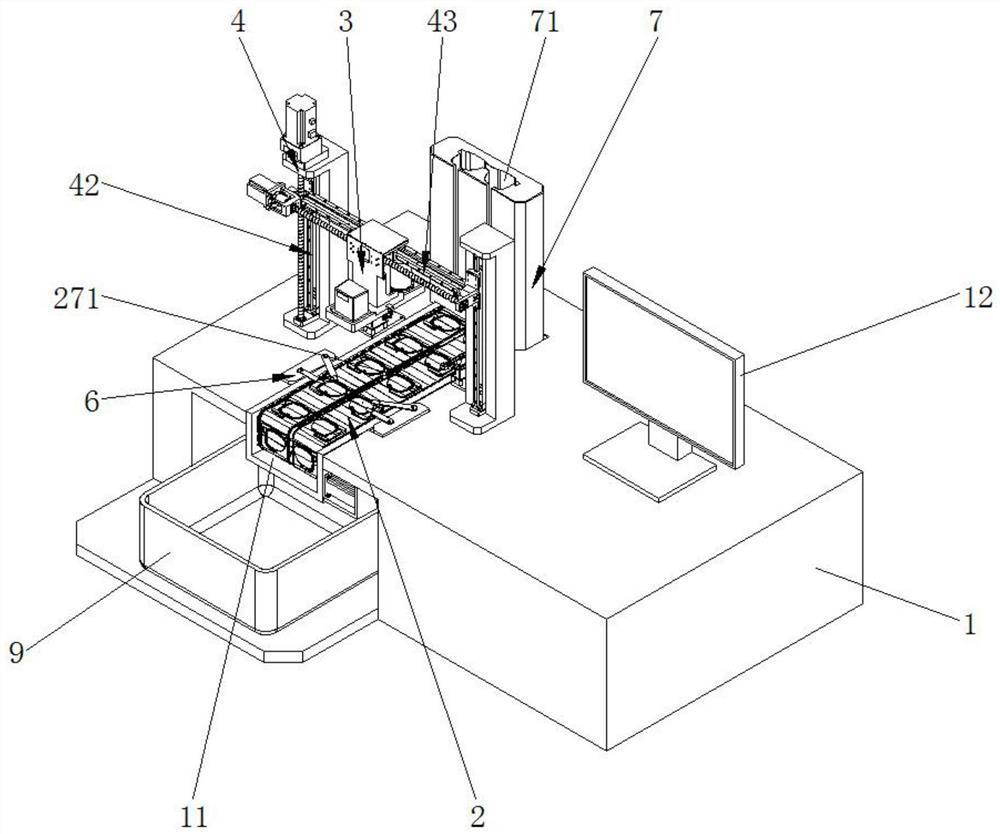 Glasses frame double-side full-automatic hinge nailing machine and using method thereof