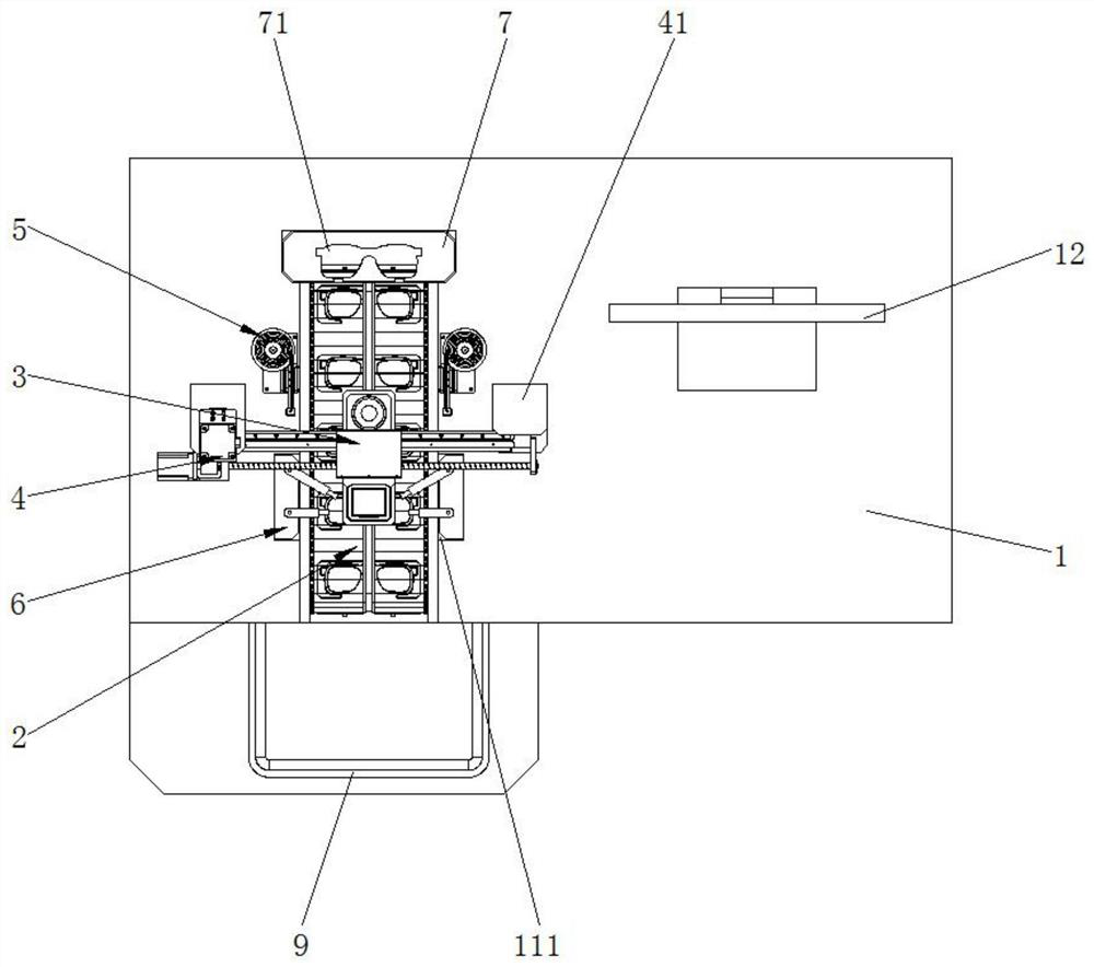 Glasses frame double-side full-automatic hinge nailing machine and using method thereof